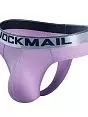 Однотонные стринги на брендированной резинке фиолетового цвета JOCKMAIL RTJM1029-5
